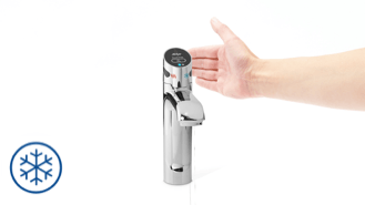 Touchless chilled water tap
