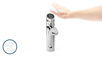 Touchless sparkling water tap