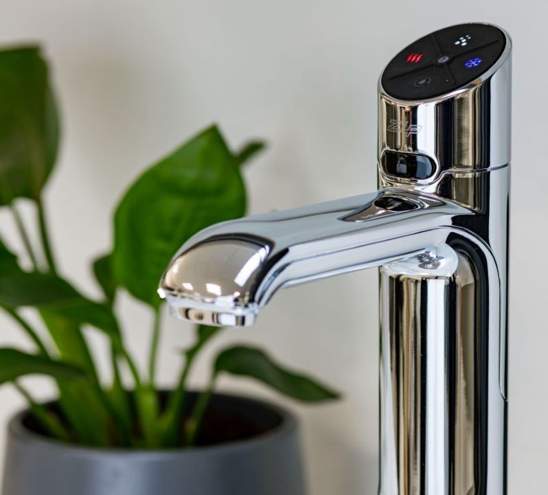 HydroTap with ISO 14001 and RoHS Directive 2011/65/EC badges
