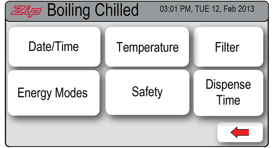 instant boiling tap safety button